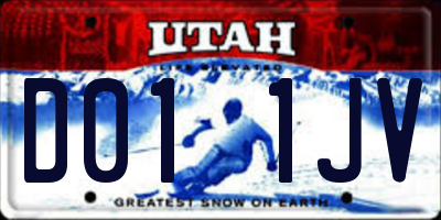 UT license plate D011JV