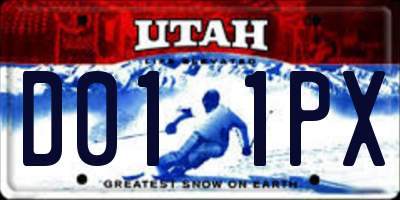 UT license plate D011PX
