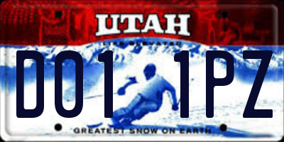UT license plate D011PZ