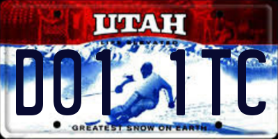 UT license plate D011TC