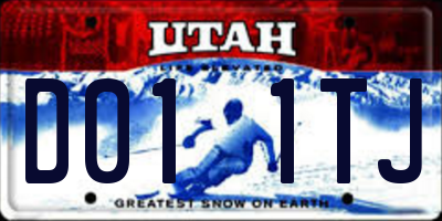 UT license plate D011TJ