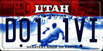 UT license plate D011VI