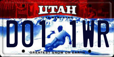 UT license plate D011WR