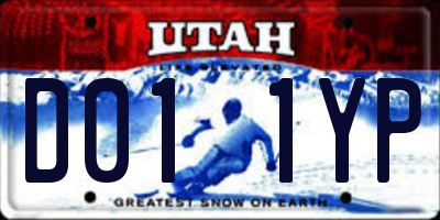 UT license plate D011YP