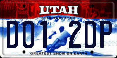 UT license plate D012DP