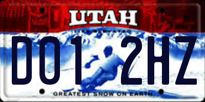 UT license plate D012HZ