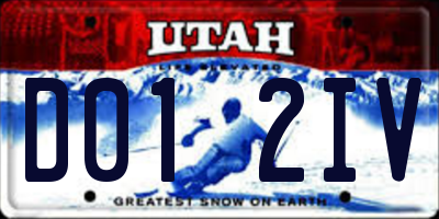 UT license plate D012IV