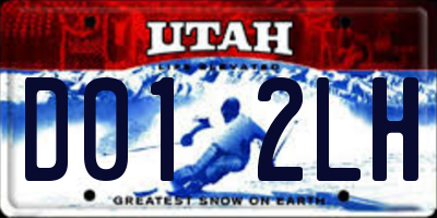 UT license plate D012LH