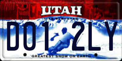 UT license plate D012LY