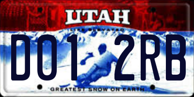 UT license plate D012RB