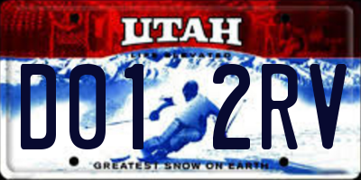 UT license plate D012RV