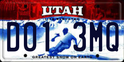 UT license plate D013MQ