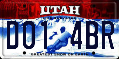 UT license plate D014BR