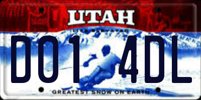 UT license plate D014DL