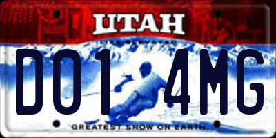 UT license plate D014MG