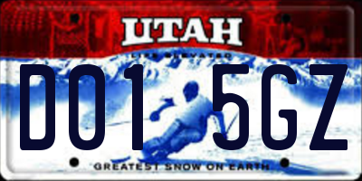 UT license plate D015GZ