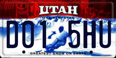 UT license plate D015HU
