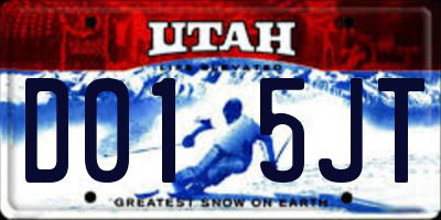 UT license plate D015JT