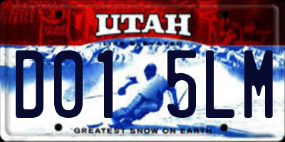 UT license plate D015LM