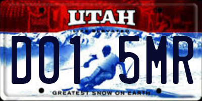 UT license plate D015MR