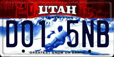 UT license plate D015NB