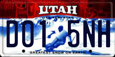 UT license plate D015NH