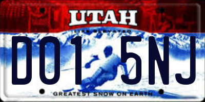 UT license plate D015NJ