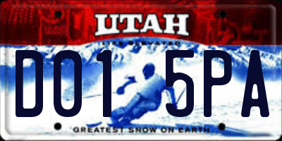 UT license plate D015PA