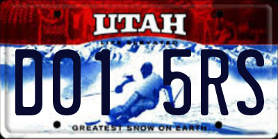 UT license plate D015RS