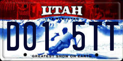 UT license plate D015TT