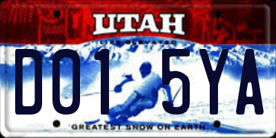 UT license plate D015YA