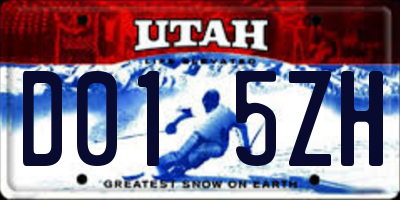 UT license plate D015ZH