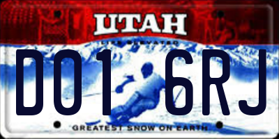 UT license plate D016RJ