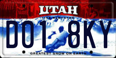 UT license plate D018KY