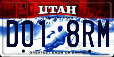 UT license plate D018RM