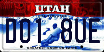 UT license plate D018UE