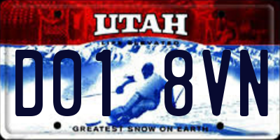 UT license plate D018VN