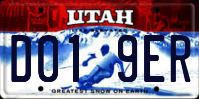 UT license plate D019ER