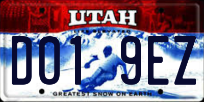 UT license plate D019EZ
