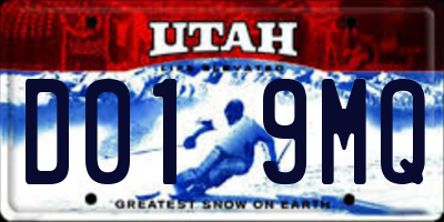 UT license plate D019MQ