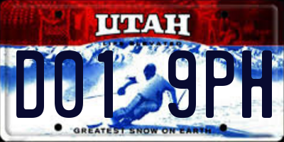 UT license plate D019PH