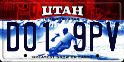 UT license plate D019PV