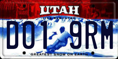 UT license plate D019RM