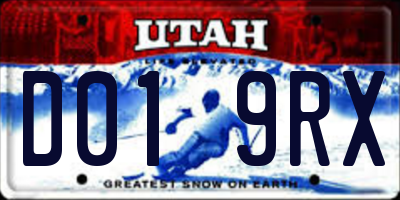 UT license plate D019RX
