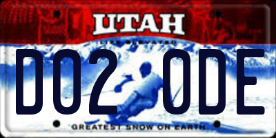 UT license plate D020DE