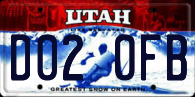 UT license plate D020FB