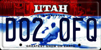 UT license plate D020FQ