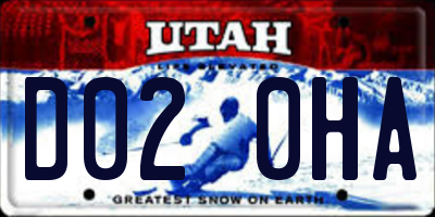 UT license plate D020HA