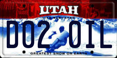 UT license plate D020IL
