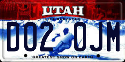 UT license plate D020JM